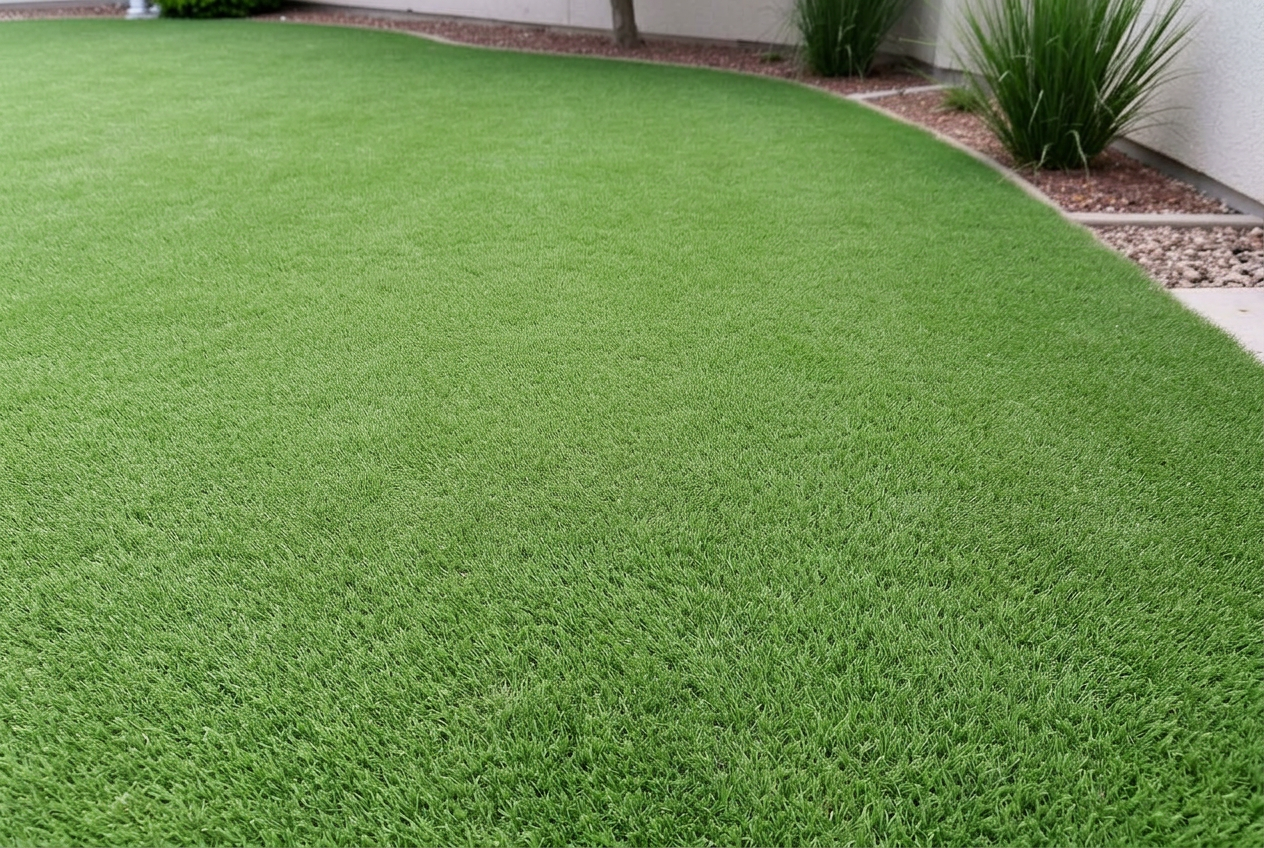 Bright, freshly cleaned artificial turf after May Turf Cleaning service
